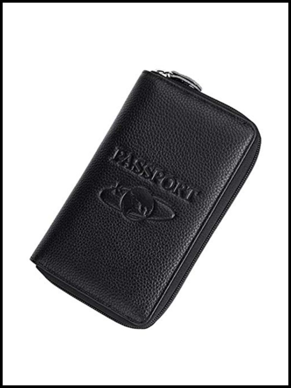 Genuine Leather RFID Blocking Passport Wallet Travel Accessory